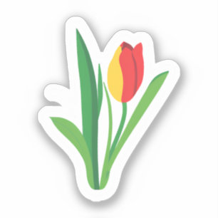 Tulp Bloem Schattige Bloemen Sticker