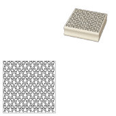 Tulp bloemenmodern symmetrisch geometrisch patroon 	rubberstempel (Gestempeld)