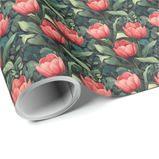 Tulp Bloemig Cadeaupapier (Rol Hoek)
