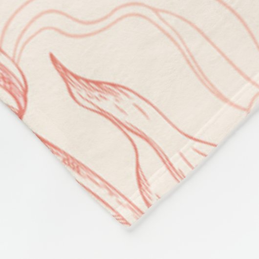  tulp bloemmotief fleece deken (Hoek)