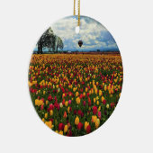 Tulp-Boerderij in Oregon Keramisch Ornament (Rechts)