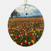 Tulp-Boerderij in Oregon Keramisch Ornament (Links)