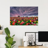 Tulp Boerderij in Woodburn Oregon Spring Sason Pos Poster (Thuiskantoor)