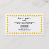 Tulp Border - Amber on White Visitekaartje (Achterkant)