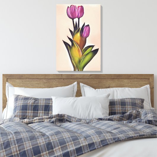Tulp Canvas Afdruk (Insitu (Slaapkamer))