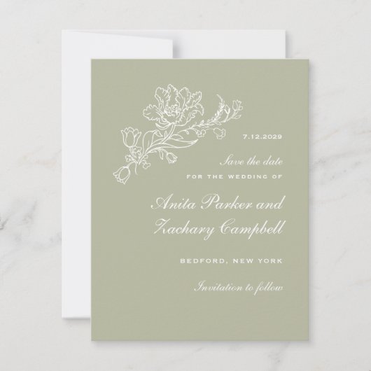 Tulp Cascade Lichen Save The Date (Voorkant)