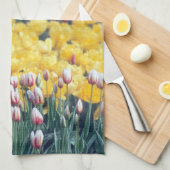 Tulp display garden in de Skagit-vallei, Theedoek (Quarter Fold)