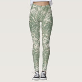 Tulp door William Morris, Vintage bloemkunst Leggings (Voorkant)