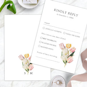 Tulp Elegant Antwoordkaart RSVP Kaartje