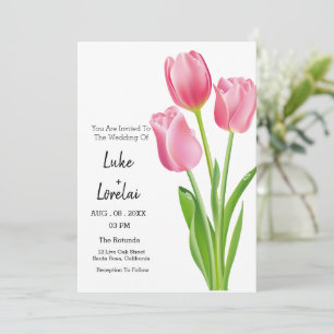 Tulp Elegant Wedding Invitation aanpassen Kaart