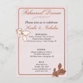 Tulp Flowers Blush repesal Dinner Folie Uitnodiging (Voorkant)