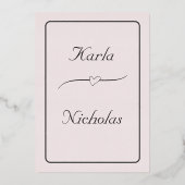 Tulp Flowers Blush repesal Dinner Folie Uitnodiging (Achterkant)