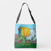 Tulp Garden Forest Green Crossbody Tas (Achterkant)