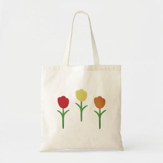 Tulp Handgedrukte Tote Canvas Tas