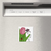 Tulp in libel magneet (Insitu (Vaatwasser))