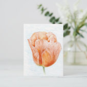 Tulp in prachtige kleurenweergave briefkaart (Staand voorkant)