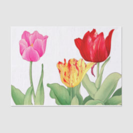 Tulp, Japanse houtsblokkunst, ontkoppeling Tissuepapier
