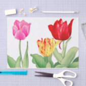 Tulp, Japanse houtsblokkunst, ontkoppeling Tissuepapier (Craft)