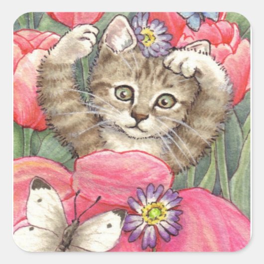 Tulp Kitten stickers (Voorkant)