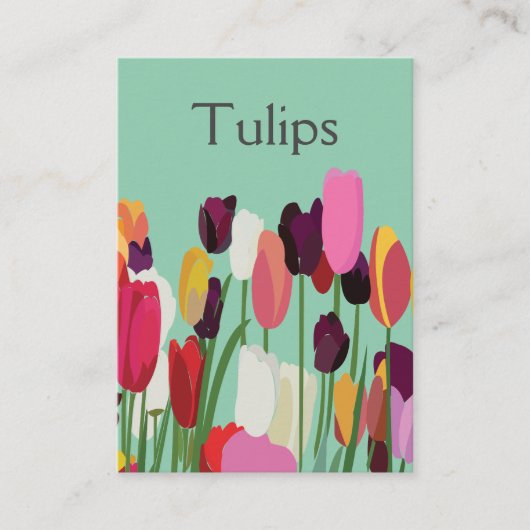 Tulp Kleurrijke Bloemen Tulp Visitekaartje (Voorkant)