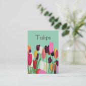 Tulp Kleurrijke Bloemen Tulp Visitekaartje (Staand voorkant)