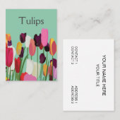 Tulp Kleurrijke Bloemen Tulp Visitekaartje (Voorkant / Achterkant)
