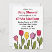 Tulp Kleurrijke Bloementulp Baby shower Kaart (Voorkant)