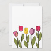 Tulp Kleurrijke Bloementulp Baby shower Kaart (Achterkant)
