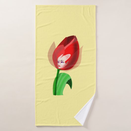 Tulp Meisje Badhanddoek - (Badhanddoek)