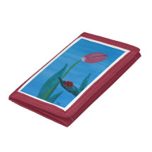 Tulp met een Ladybug op een lef