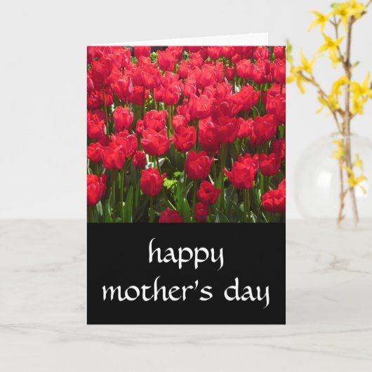 tulp-moederdag kaart (Gele Bloem)