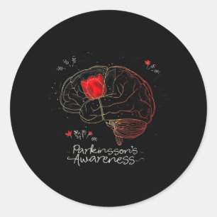 Tulp Parkinsons Bewustzijn Parkinson April Maand Ronde Sticker