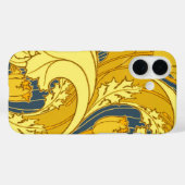 Tulp Patronenprint: Geel Blauw Art Nouveau Case-Mate iPhone Case (Achterkant (horizontaal))