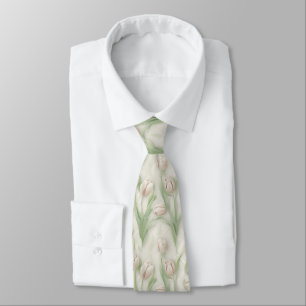 Tulp Patroon - Elegant Bloemendesign Stropdas