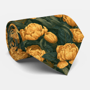 Tulp Patroon Verzorgde Ontvangst Trouw Stropdas