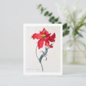 Tulp: Perroquet Rouge Briefkaart (Staand voorkant)