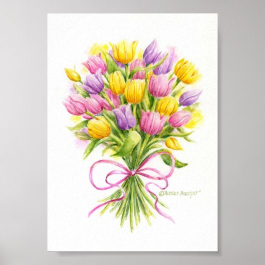 Tulp Poster helder en mooi (Voorkant)