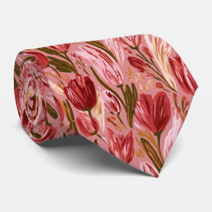 Tulp Print Best Man Trouw Stropdas