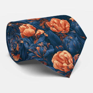 Tulp Print Vader Bruidegom Lente Bruiloft Stropdas