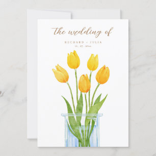 Tulp Romance Floral Yellow Weddenschap Save The Date