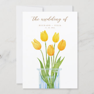 Tulp Romance Floral Yellow Weddenschap Save The Date