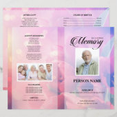 Tulp rouwkaart template (Voorkant / Achterkant)