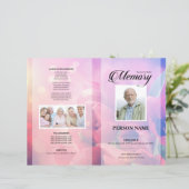 Tulp rouwkaart template (Staand voorkant)