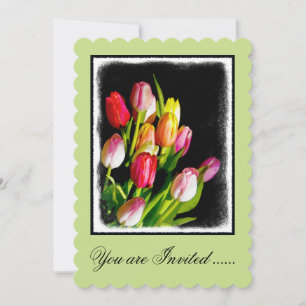 Tulp schilderen - Oorspronkelijke blowerende kunst Kaart