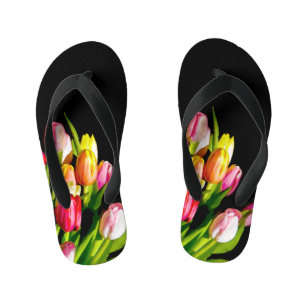 Tulp schilderen - Oorspronkelijke blowerende kunst Kinder Teenslippers