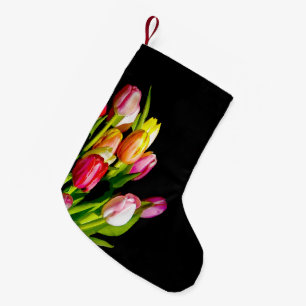 Tulp schilderen - Oorspronkelijke blowerende kunst Kleine Kerstsok