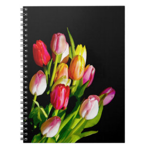 Tulp schilderen - Oorspronkelijke blowerende kunst Notitieboek