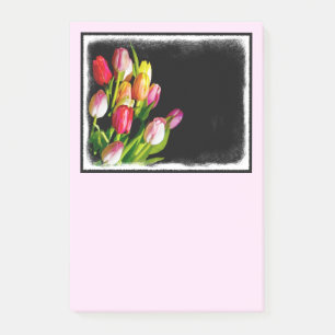 Tulp schilderen - Oorspronkelijke blowerende kunst Post-it® Notes