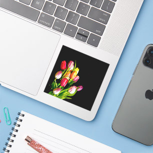 Tulp schilderen - Oorspronkelijke blowerende kunst Sticker