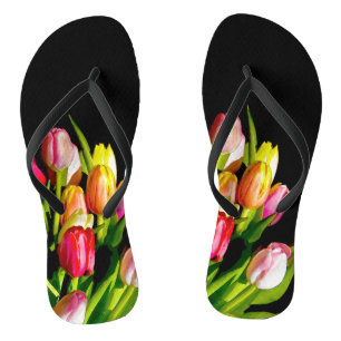 Tulp schilderen - Oorspronkelijke blowerende kunst Teenslippers